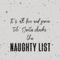 Naughty list